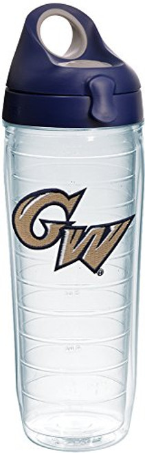 Tervis 1230753 George Washington Colonials Logo Insulated Tumbler with Emblem and Navy with Gray Lid 24oz Water Bottle Clear Tervis 1230753 George Washington Colonials Logo Insulated Tumbler with Emblem and Navy with Gray Lid 24oz Water Bottle Clear