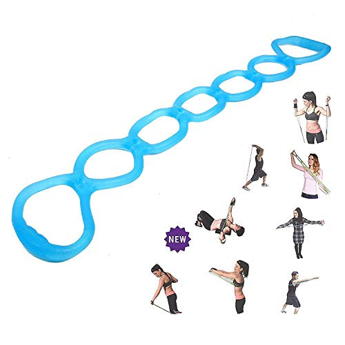 FIVE BEE Portable 7 Ring Stretch and Resistance Exercise Band | Back, Foot, Leg, Hand Stretcher, Arm Exerciser| for Home or Fitness Center Workout, Physical Therapy