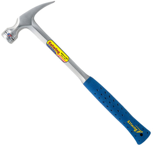Estwing Framing Hammer - 28 oz Long Handle Straight Rip Claw with Milled Face & Shock Reduction Grip - E3-28SM
