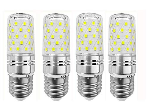 JKLcom E27 LED Corn Bulbs 12W LED Candle Bulbs 12W LED Candelabra Light Bulbs,100W Incandescent Bulbs Equivalent, Daylight White 6000K,E26 Base, Non-Dimmable, Pack of 4
