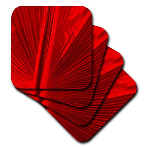 3dRose Fan in Red Coaster, Soft, Set of 8