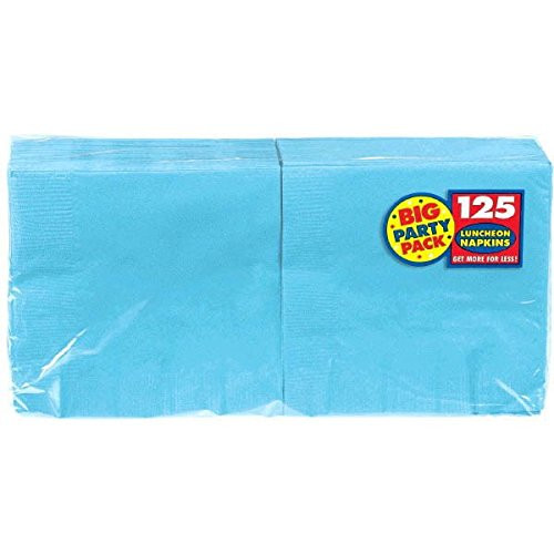 Caribbean Blue Luncheon Paper Napkins Big Party Pack, 125 Ct.