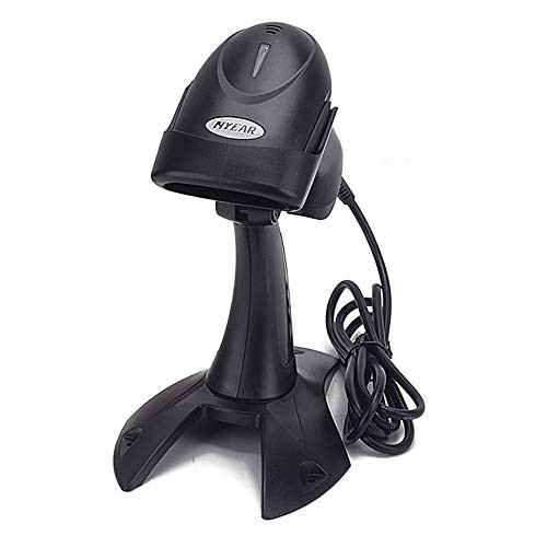 NYEAR (U-NT800&T) Handheld Wired USB Barcode Scanner,with Adjustable Stand, 1D and 2D Handheld Inventory QR PDF417 Bar Code Reader with Automatic Continuous Scan Scan Support Windows/Mac/iOS/Android