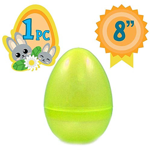 Totem World Jumbo Fillable Plastic Easter Egg Hunt Party Supply - 8-Inch Transparent Yellow Glitter Color Plastic Egg Totem World Jumbo Fillable Plastic Easter Egg Hunt Party Supply - 8-Inch Transparent Yellow Glitter Color Plastic Egg