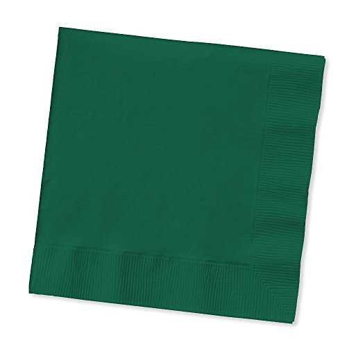 Creative Converting 100 Gorgeous Hunter Green Beverage/Cocktail Napkins for Wedding/Party/Event, 2ply, Disposable, 5"x5"