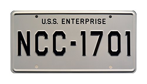 Celebrity Machines Star Trek | USS Enterprise | NCC-1701 | Metal Stamped Vanity License Plate