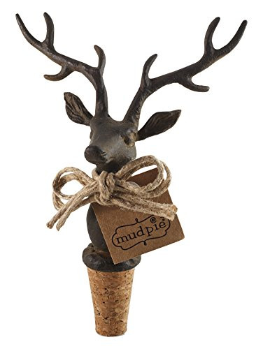 Mud Pie Deer Head Bottle Stopper, Antlers
