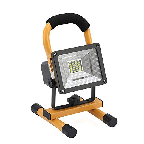 OTYTY COB Rechargeable Portable LED Work Light with Stand [24LEDs,30W], Waterproof LED Flood Lights for Outdoor Camping Hiking Emergency Car Repairing Job Site Lighting (W804)