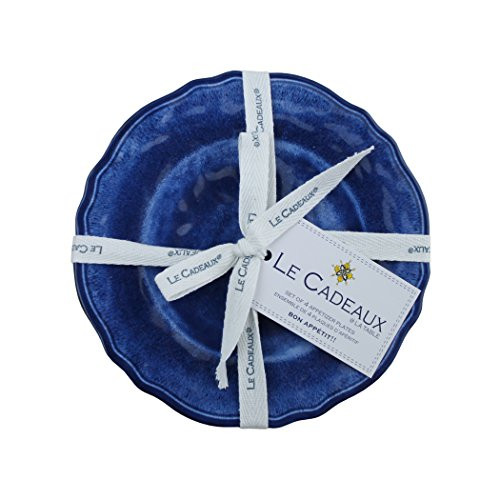 Le Cadeaux Melamine Campania Blue - Set of 4 Appetizer plates Le Cadeaux Melamine Campania Blue - Set of 4 Appetizer plates