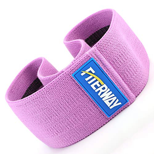 FITERWAY Hip Band, Soft Fabric Non-Slip Resistance Booty Band, Glute Circle Heavy Resistance Loop Bands for Legs & Butt, 15'' x 3'', 30-50lbs