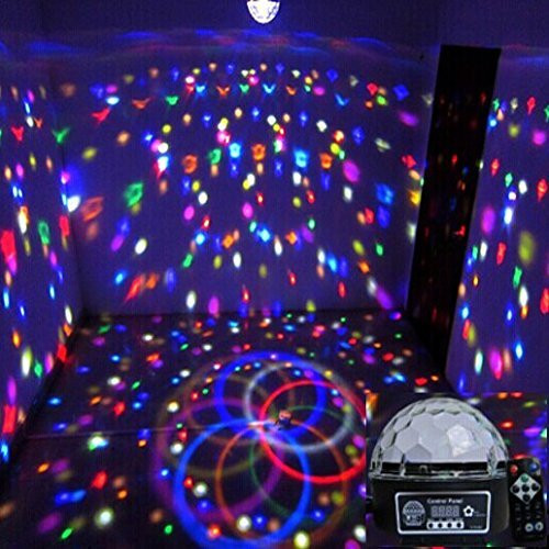 Adsled 9 LED Remote Control DMX 512 Crystal Magic Ball Effect Light Digital Disco Dj Stage Lighting US Plug