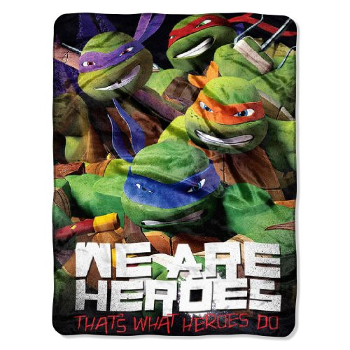 Nickelodeon's Teenage Mutant Ninja Turtles, "We Are Heroes" Micro Raschel Throw Blanket, 46" x 60", Multi Color