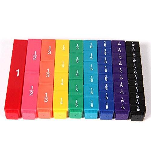 hand2mind Plastic Rainbow Fraction Tower Linking Cubes with Fractions Only (Set of 51) hand2mind Plastic Rainbow Fraction Tower Linking Cubes with Fractions Only (Set of 51)
