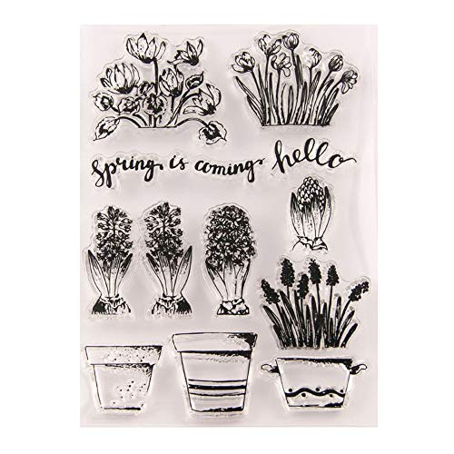 Hyacinth Flowers Stamp Rubber Clear Stamp/Seal Scrapbook/Photo Album Decorative Card Making Clear Stamps