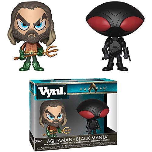 Funko Aquaman & Black Manta: Aquaman x Vynl. Vinyl Figure Set + 1 Official Harry Potter Trading Card Bundle [32109]