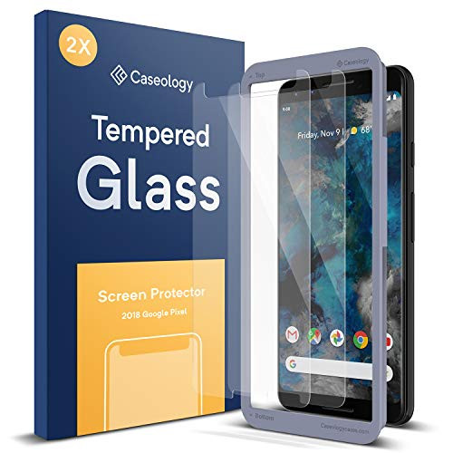 Caseology Screen Protector for Google Pixel 3 Tempered Glass (2018) - 2 Pack