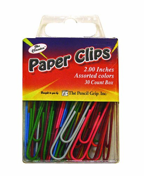 Pencil Grip The Classics Jumbo 2 Inch Paper Clips, Assorted Colors, 30 Clips per Box, 6 Boxes per Pack (TPG-23806) Pencil Grip The Classics Jumbo 2 Inch Paper Clips, Assorted Colors, 30 Clips per Box, 6 Boxes per Pack (TPG-23806)