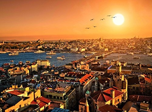 FKG Adult Jigsaw Puzzle City Skyline Sunset Istanbul Turkey 500-Pieces