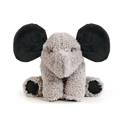 DEMDACO Ellie Elephant Gray with Corduroy Black Children's Plush Stuffed Animal Toy