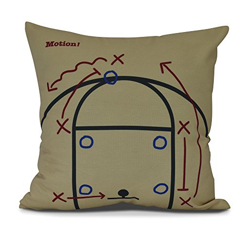 E by design PG883YE4-16 Motion! Decorative Geometric Throw Pillow 16" Gold