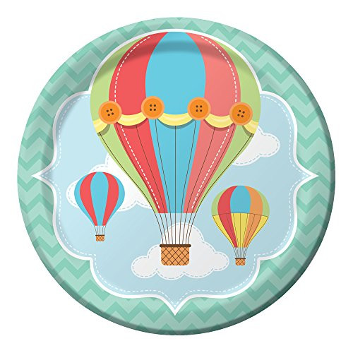 Creative Converting Up, Up & Away Dinner Plates (8 Count), 9"