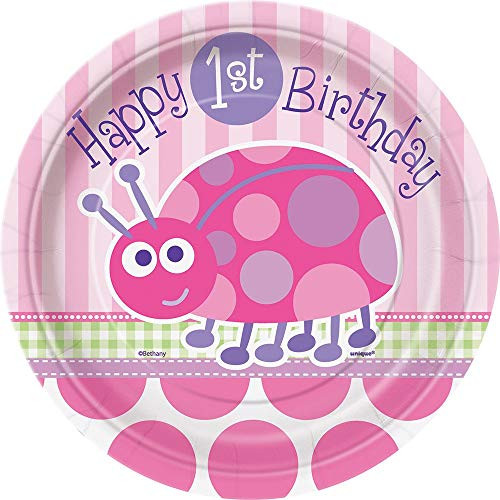 Ladybug 1st Birthday Dessert Plates, 8ct