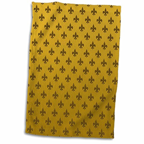 3D Rose Gold Fleur De Lis Pattern TWL_62951_1 Towel, 15" x 22"