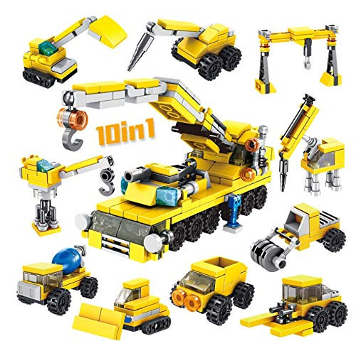 IAMGlobal 10 in 1 Mini Building Blocks Vehicles, Engineering Vehicles Set Construction Vehicles, Building Blocks Stem Toys, Party Favor for Kids, Goodie Bags, Birthday, Carnival Prizes IAMGlobal 10 in 1 Mini Building Blocks Vehicles, Engineering Vehicles Set Construction Vehicles, Building Blocks Stem Toys, Party Favor for Kids, Goodie Bags, Birthday, Carnival Prizes