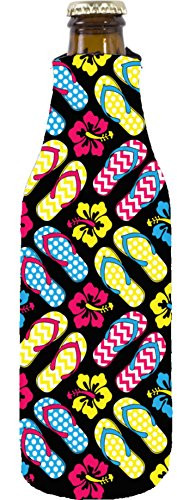 Coolie Junction Flip Flop Pattern Beer Bottle Coolie