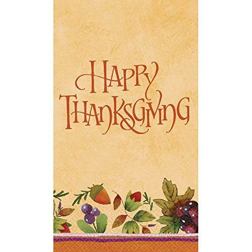 Thanksgiving Medley Gold Paper Guest Towels, 16 Ct. | Party Tableware