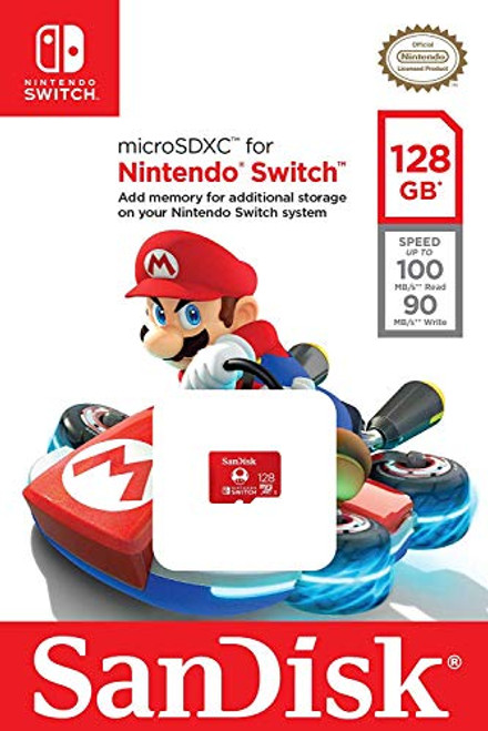 SanDisk 128GB microSDXC UHS-I Card for Nintendo Switch - SDSQXBO-128G-AWCZA