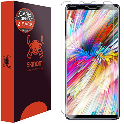 Skinomi TechSkin [2-Pack] (Case Compatible) Clear Screen Protector for Samsung Galaxy Note 9 Anti-Bubble HD TPU Film