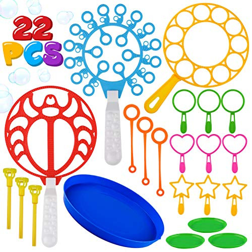22 Pack of Colorful Bubble Wands Toys Bubble Making Wand Bubbles For Kids