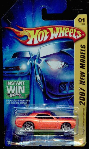 Hot Wheels 2007-001/180 New Models 01/36 Dodge Challenger Concept On Instant Win Card 1:64 Scale