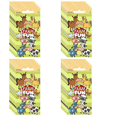 Enlightening Minds 24 Farm Animal Stickers - Horse, Cow, Pig, Sheep, Chicken, Barn - 5 1/2" x 2 3/4" Enlightening Minds 24 Farm Animal Stickers - Horse, Cow, Pig, Sheep, Chicken, Barn - 5 1/2" x 2 3/4"