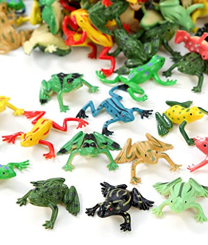 Windy City Novelties 1 Inch Assorted Mini Frog Figurines Kids Toys - 72 Pack