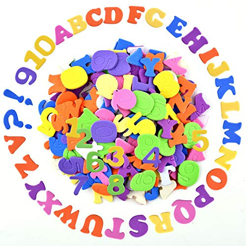 Coopay Self-Adhesive Foam Letter Alphabet Number Stickers Assorted Colors for Kid's Arts Craft Supplies