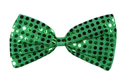 Green Glitz 'N Gleam Bow Tie Party Accessory (1 count) (1/Pkg)
