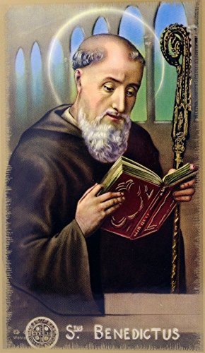 Saint Benedict Gift Set: Comes with Rosary or Crucifix (Card and Rosary)