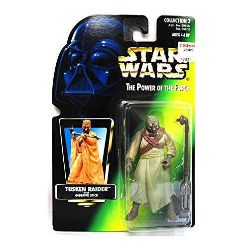 Star Wars Power of the Force Green Hologram Card Tusken Raider Action Figure