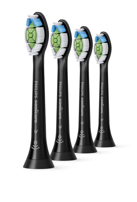 Philips Sonicare DiamondClean replacement toothbrush heads, HX6064/95, BrushSync technology, Black 4-pk Philips Sonicare DiamondClean replacement toothbrush heads, HX6064/95, BrushSync technology, Black 4-pk