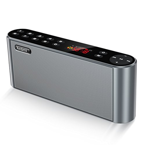 Antimi Bluetooth Speaker,FM Radio Player,MP3 Player Stereo Portable Wireless Speaker Drivers with HD Sound, Built-in Microphone, High Definition Audio and Enhanced Bass(Black) Antimi Bluetooth Speaker,FM Radio Player,MP3 Player Stereo Portable Wireless Speaker Drivers with HD Sound, Built-in Microphone, High Definition Audio and Enhanced Bass(Black)