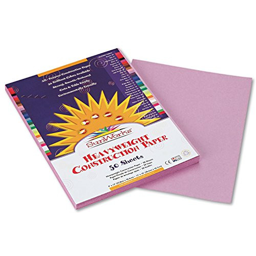 Pacon SunWorks Construction Paper, 9-Inches by 12-Inches, 50-Count, Lilac (7103)