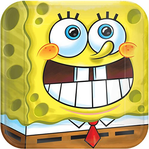 Spongebob Dinner Plate 8ct Birthday Party Supplies Plates
