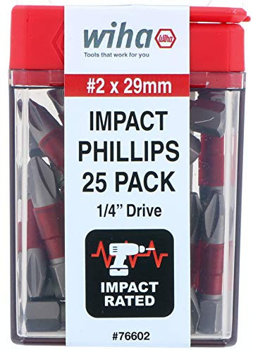 Impact Insert Bit Phillips #2-25 Pack