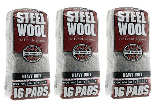 Homax Group Inc 4 Steel Wool Extra Coarse 16 Pads - 3 Pack (48 Pads)
