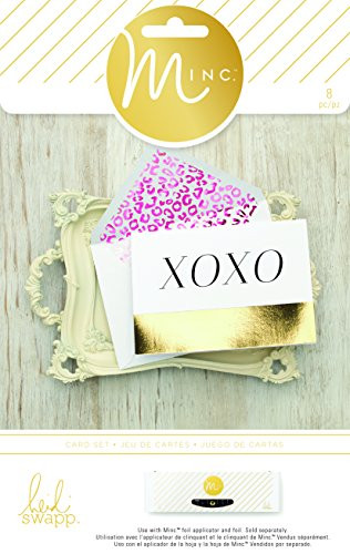 American Crafts 8 Piece Heidi Swapp Minc Card Set, XOXO