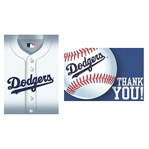 "Los Angeles Dodgers Major League Baseball Collection" Party Invitation & Thank You Card Set