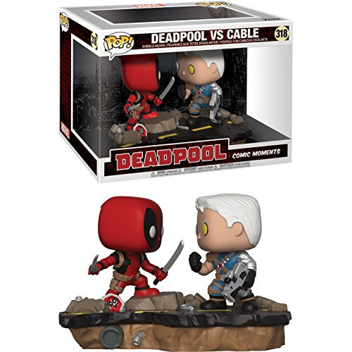 Funko Deadpool vs Cable: Deadpool x POP! Comic Moments Vinyl Figure + 1 Official Marvel Trading Card Bundle [30972]
