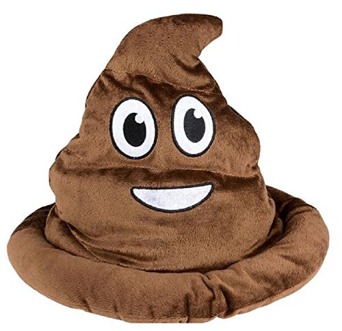Novelty Treasures Soft Fabric Brown Emoji Poop Hat